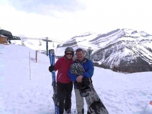 skiing at lake louise